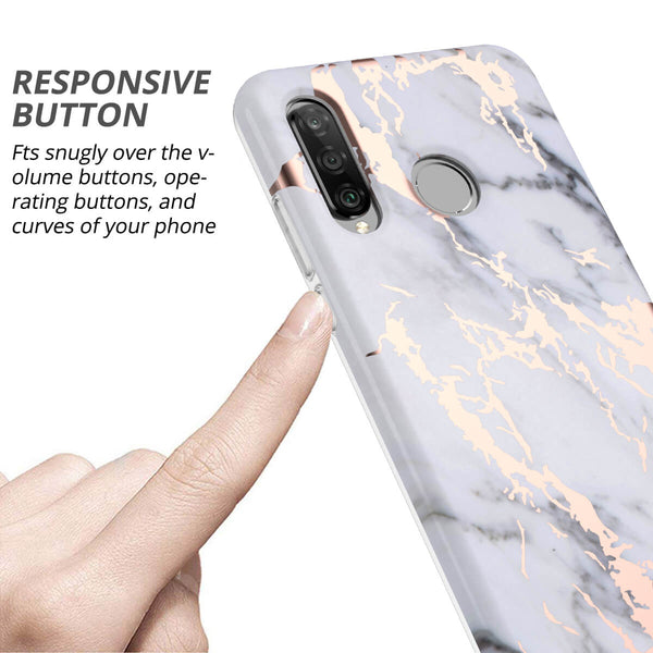 HUAWEI P30 lite Case with Built in Screen Protector Slim Bumper Case