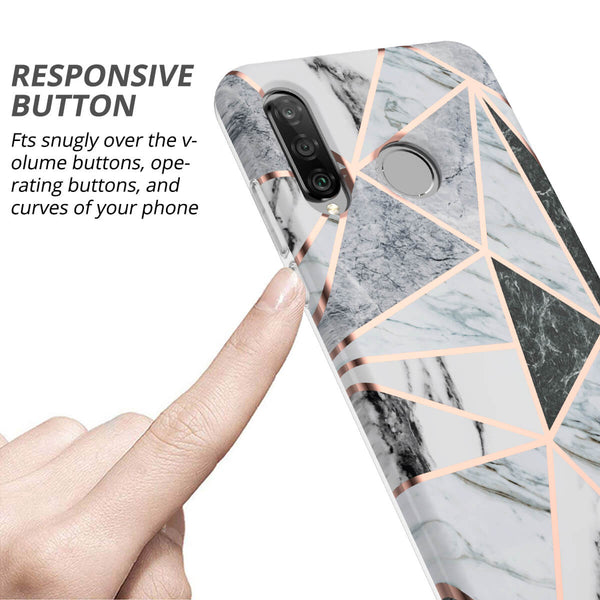 HUAWEI P30 lite Case with Built in Screen Protector Slim Bumper Case