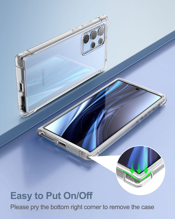 SURITCH Compatible with Galaxy S22 Ultra 5G Clear Case