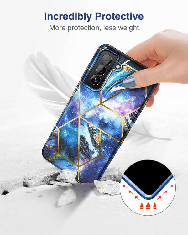 SURITCH Marble Case for Samsung Galaxy S21 FE 6.4 Inch