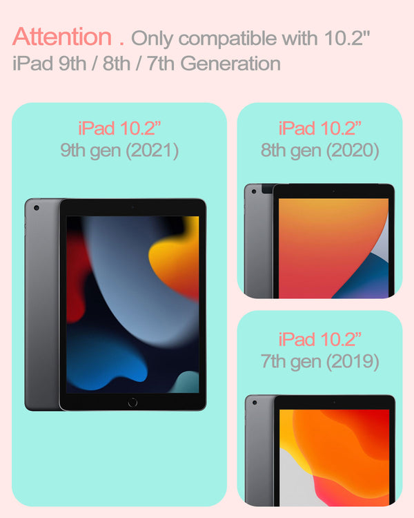 SURITCH for iPad 9th/8th/7th Generation, iPad 10.2 Case for iPad 2021/2020/2019